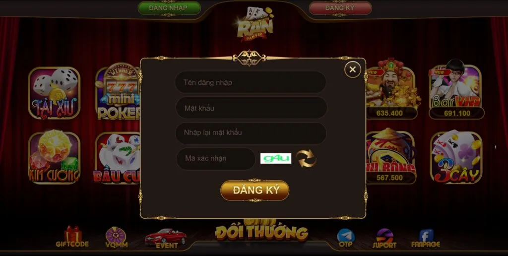 Hướng dẫn đăng ký hội viên mới tại Ran Vip Club