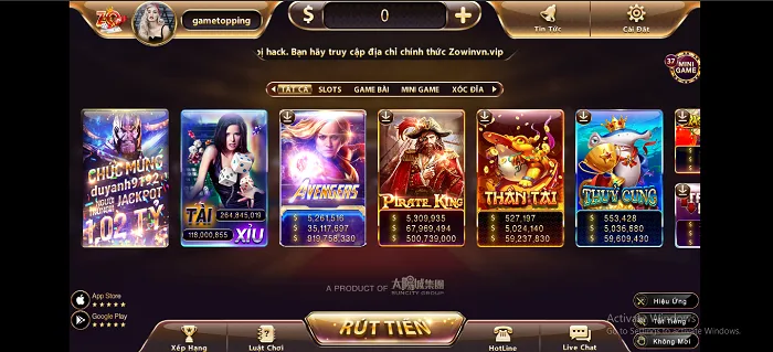 Kho game cổng game Zowin có gì hấp dẫn?